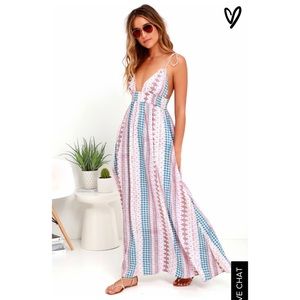 Multi print maxi dress
